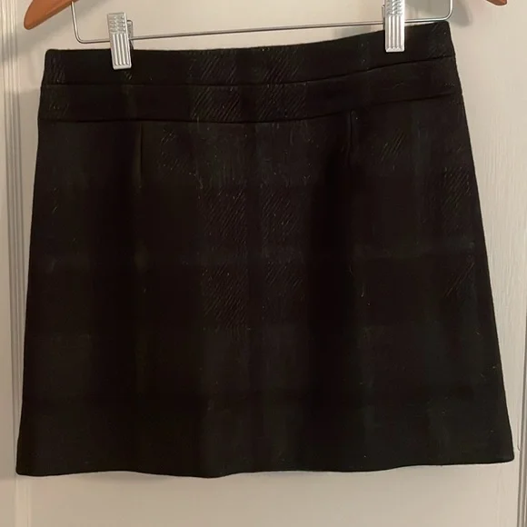 Jcrew Plaid Wool Mini Skirt Size 2 - Picture 2 of 3
